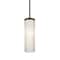Besa Lighting Friz Stem Pendant, White Linen, Bronze Finish, 1x9W LED 1TT-FRIZLN-LED-BR - alternate 1